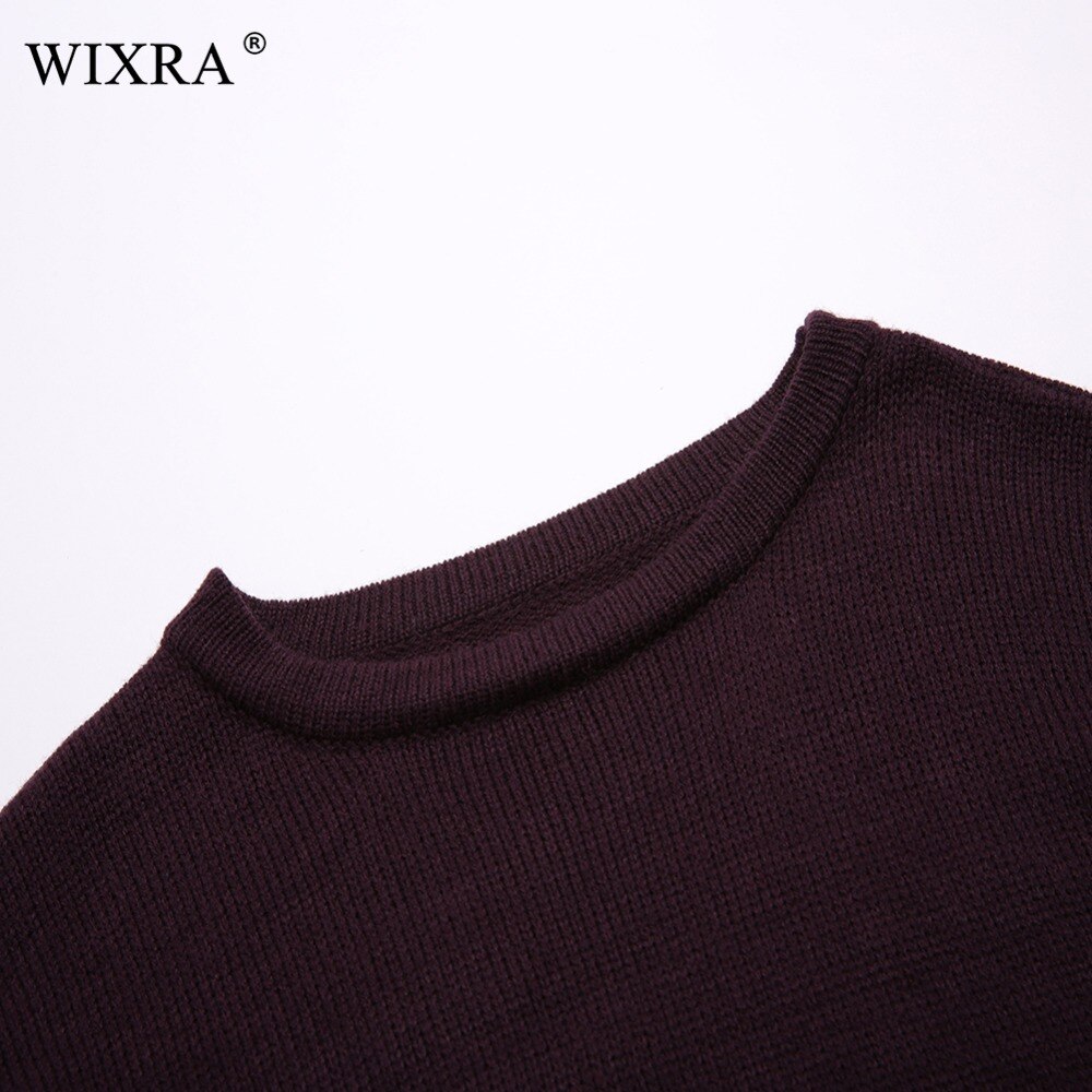 Wixra O-Neck Butterfly Sleeve Knitted Mini Dresses Women Dress Female Autumn Pretty Short Sweater Dress For Women