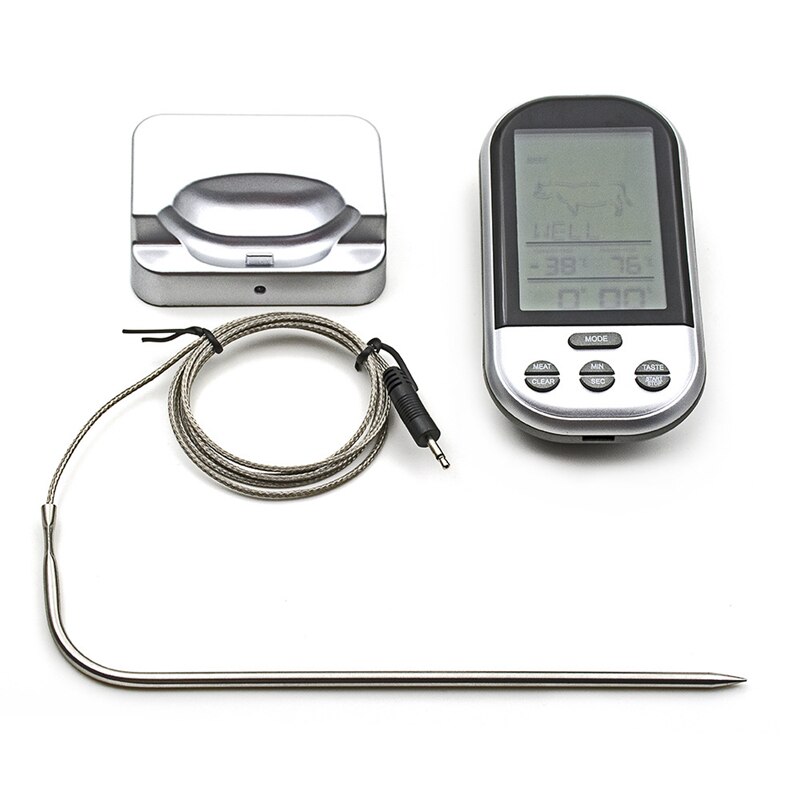 MOSEKO Wireless Remote Digital Backlight BBQ Thermometers Oven Grill Meat Cooking Probe Food Kitchen Thermometer With Timer