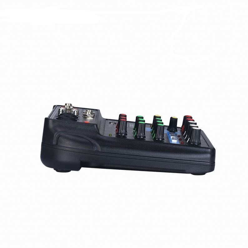 4 Channel Mixing Console Aux Paths Plus Effects Processor Mini Micro Small Audio Mixer Console with Bluetooth USB