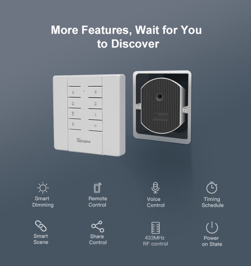 SONOFF D1 Wifi Smart Dimmer Switch DIY Smart Home Mini Switch Module Adjust Light Brightness Work With eWeLink APP Google Home