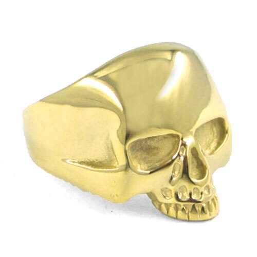 Gros crâne Biker anneau en acier inoxydable bijoux classique Punk couleur argent noir or Biker crâne anneau hommes femmes enfants SWR0036A