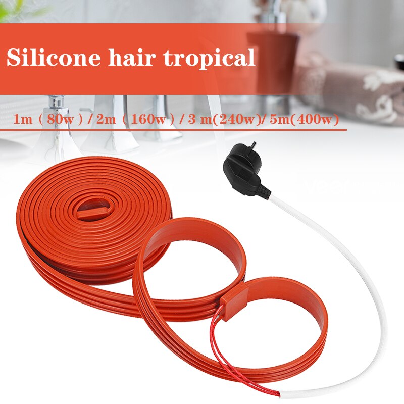 80W/160W/240W/400W Self-regulating Low Temperature Heating Tape Snow Melting Drain Water Pipe Freeze Protection Heat Cable
