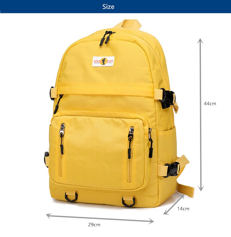 Fengdong-mochila escolar grande para adolescentes, morral impermeable de color amarillo y negro con puerto usb, bolsa para libros