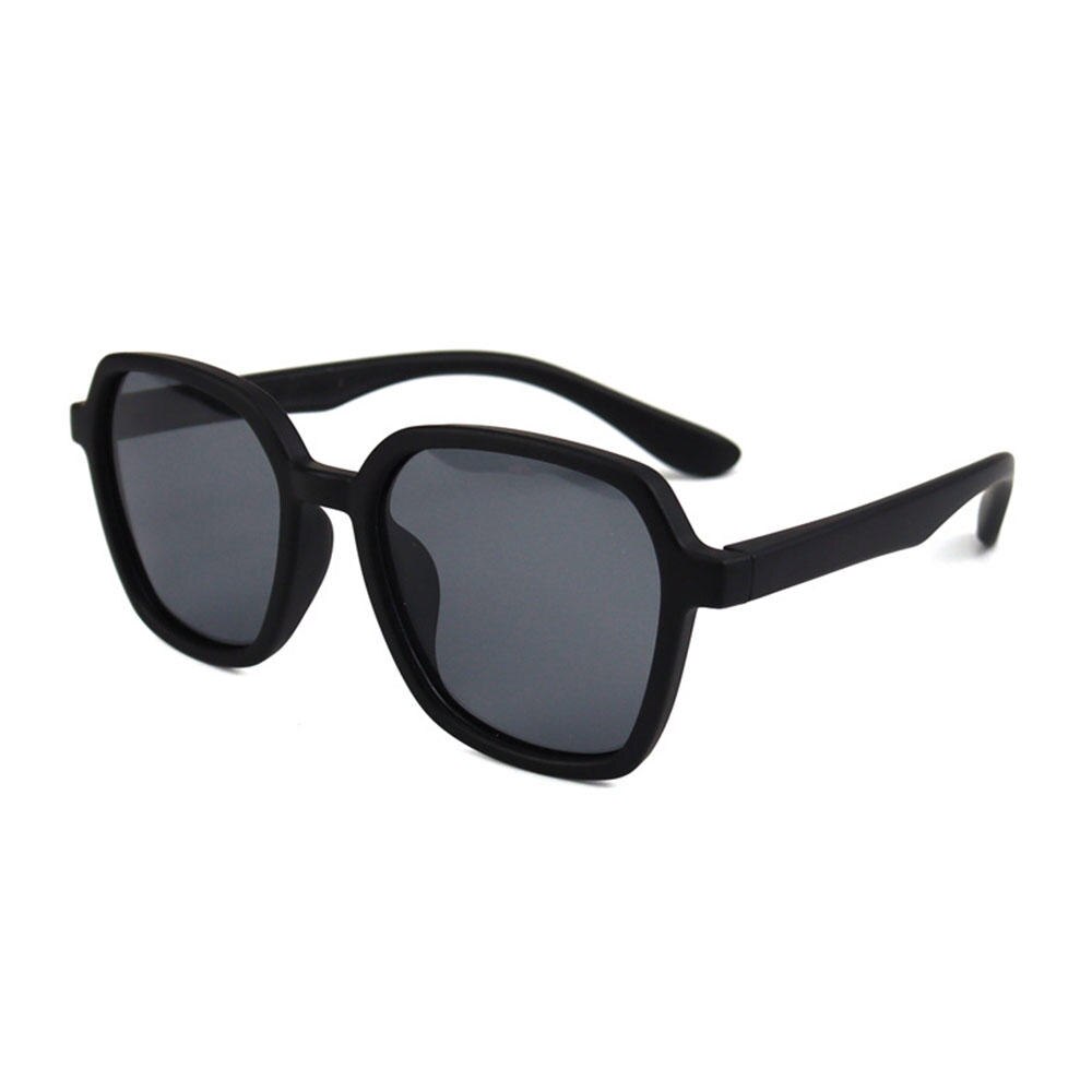 Gafas de sol polarizadas para niños, lentes de sol flexibles de silicona, a la , con UV400, para , gafas playa, 1 unidad: Matte Black