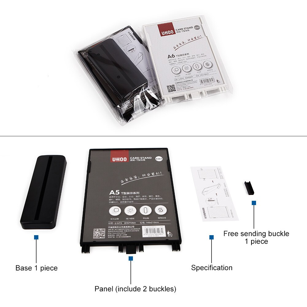 A4 Pastic T Vorm Tafel Teken Houder Menu Stands Board Voor Restaurants Reclamebord Voor Winkels