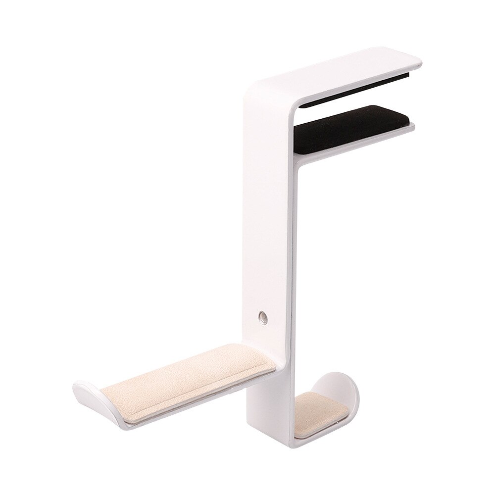 Clip-on Headphone Holder Headset Holder School Bag Hook Bracket Desk Clip Desktop School Bag Holder Headphone Holder: Standard A white