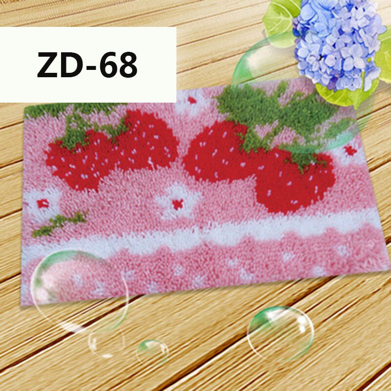 Latch-Hook-Rug Carpet Segment Embroidery Material Package DIY Handcraft Carpet Embroidered Accessories latch-hook-mat Rug Kit: 68