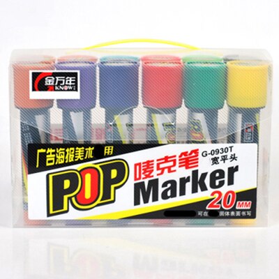 Reklame 6mm/12mm/20mm/30 mmpop mikrofon pen markør pen bred hoved pen: 12 farve 20mm