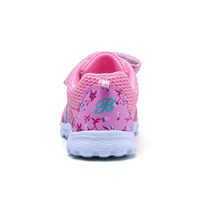 Lente zomer kinderen ademende sneakers comfortabele mesh meisjes sportschoenen casual jongens schoenen roze paars wit