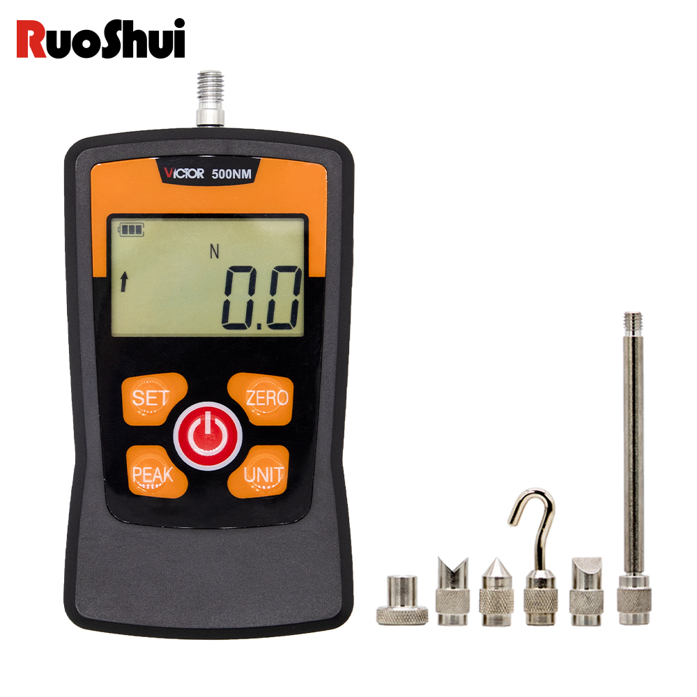 Digital Force Gauge Thrust Spring Tension Tester 100N/500N Pressure Tensile Machine Testing Measuring Instrument Push Pull Meter