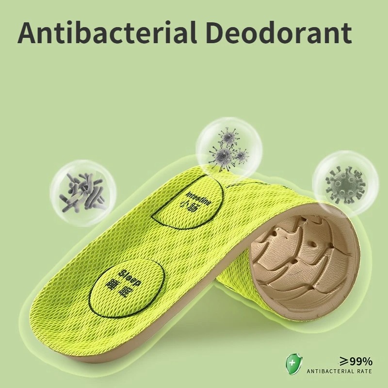 Palmilha de acupressão para pés para homens e mulheres, almofada esportiva respirável macia, palmilha desodorante absorvente de suor, almofadas de sapato