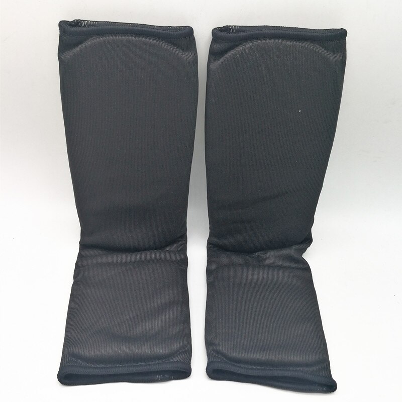 Karate Voet Protector Shin Wreef Guards Taekwondo Been Guard Voet Sparring Pads Wit Zwart Doek Pad Gear Kinderen Volwassen: S