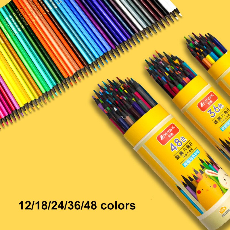 Lápices de colores de dibujos animados para niños, lápiz de dibujo, papelería, lápices bonitos, multicolor, respetuoso con el medio ambiente, lápiz de colores, suministros de arte