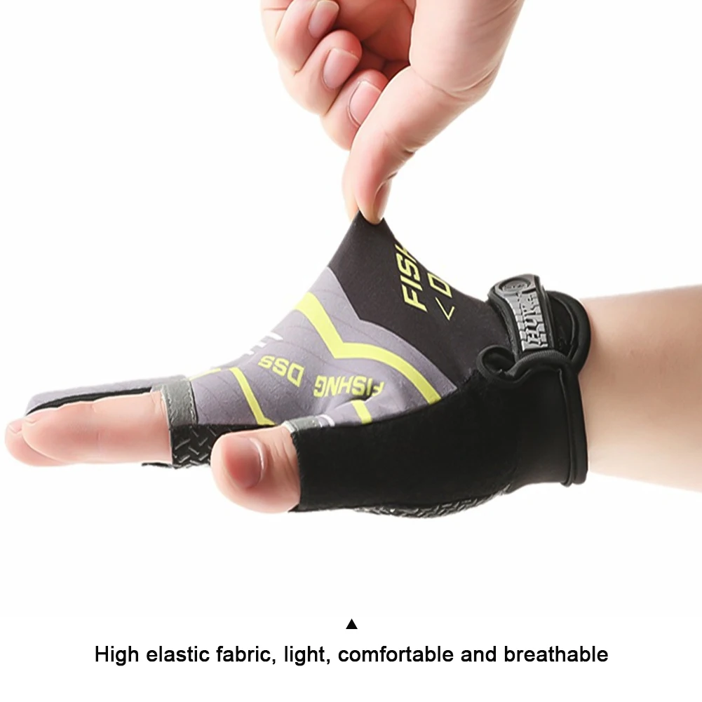 Anti-Rutsch-Angelhandschuhe, verschleißfest, für Höhle Sommer, draussen, atmungsaktiv, zum Angeln, Radfahren, Sporthandschuhe, Angelbekleidung