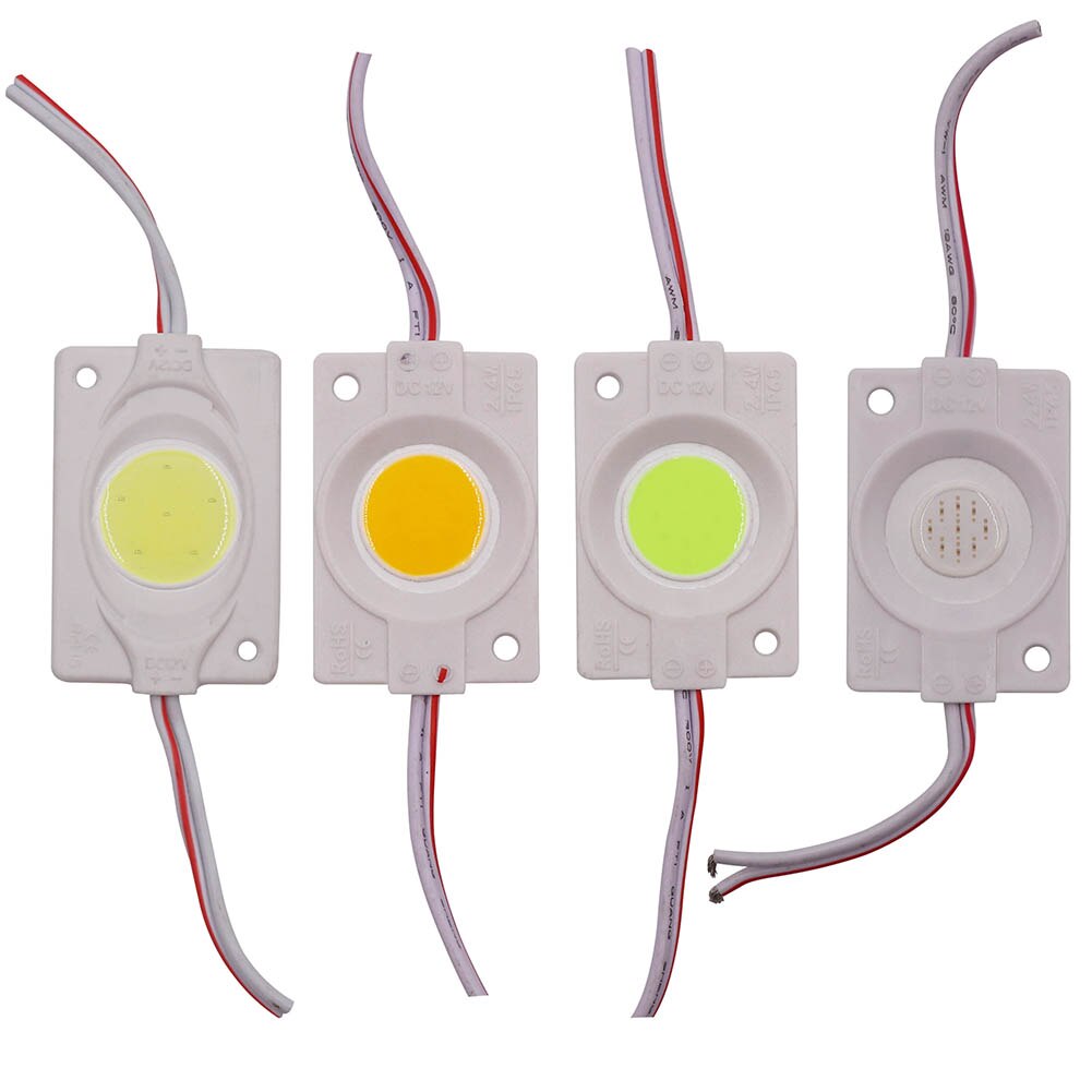 2.4W COB LED Module Advertisement Light Cold/Warm White Red Yellow Blue Lamp High Bright COB Chip DIY Letter lights DC12V