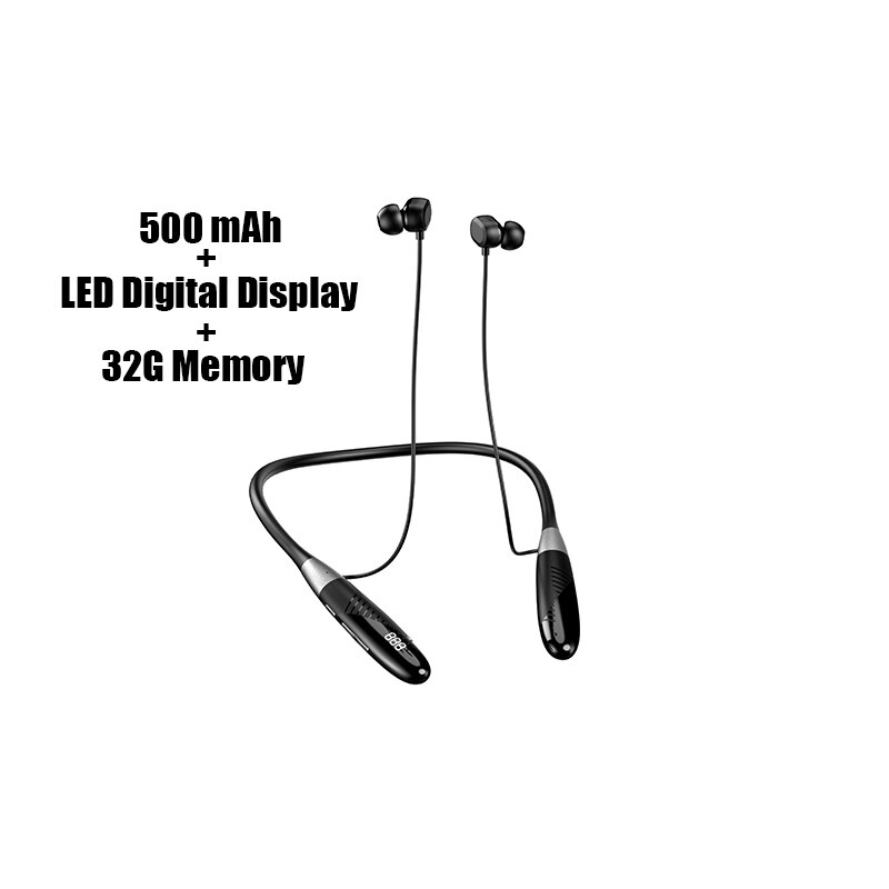 200 godzin bezprzewodowe słuchawki Bluetooth HiFi słuchawki basowe magnetyczny pasek z pałąkiem na kark sportowy zestaw słuchawkowy wodoodporne słuchawki douszne wymienna bateria: Flagship