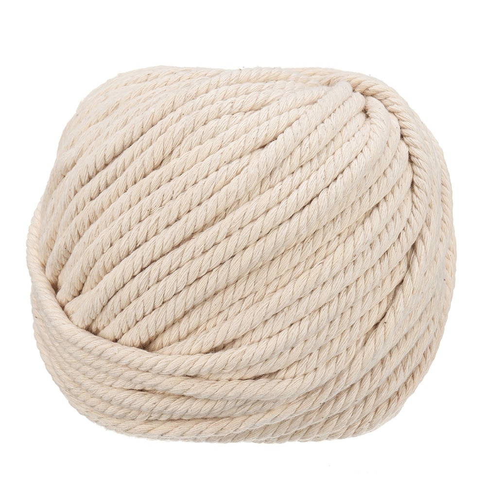 6mm Handmade Natural Cotton Rope Macrame Wall Hangings Plant Hanger Craft Making Knitting Cord Rope