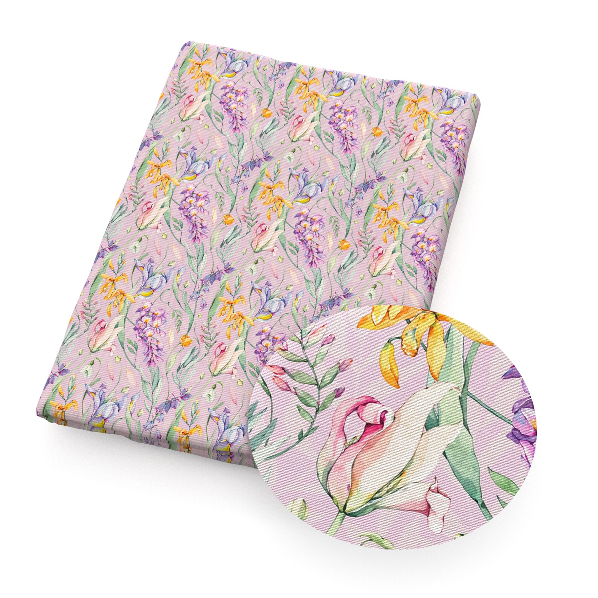 50*145cm Pink Series Spring Flower Polyester Cotton Fabric for Tissue Kids HomeTextile Doll Clothes Wedding Dress,1Yc14553: 1128662