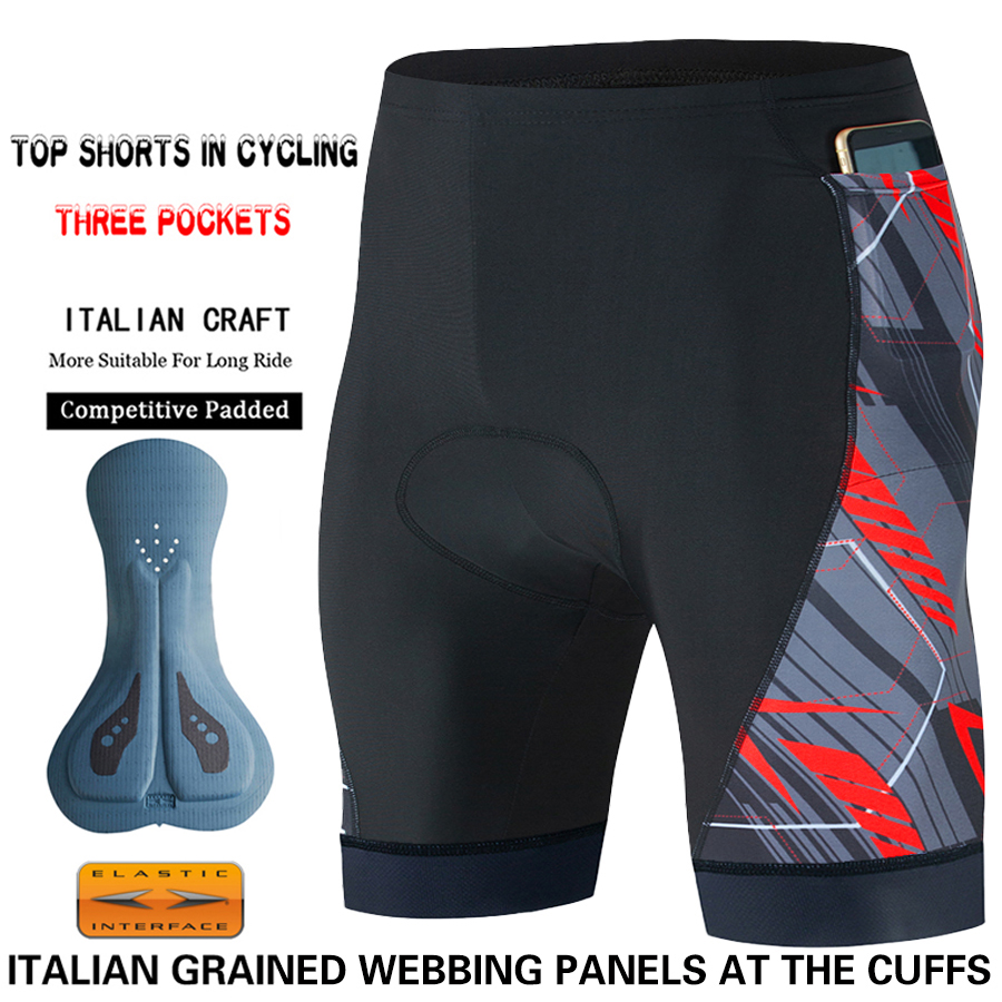 Herrecykelshorts med 3 lommer, mtb, mountainbike-tights, cykeltøj, cykelbukser, pad-outfit, langdistance-shorts til mænd, 6 timer: Xxxl / Blå