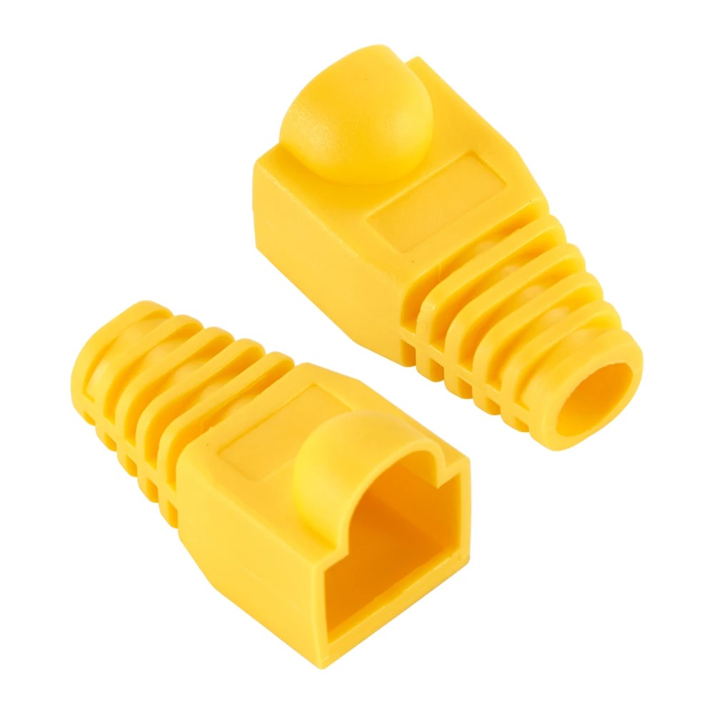 Blandet farve cat 5e cat 6 rj45 ethernet netværkskabel trækaflastningskapper kabelstik stikdæksel: Sort / 1.8m