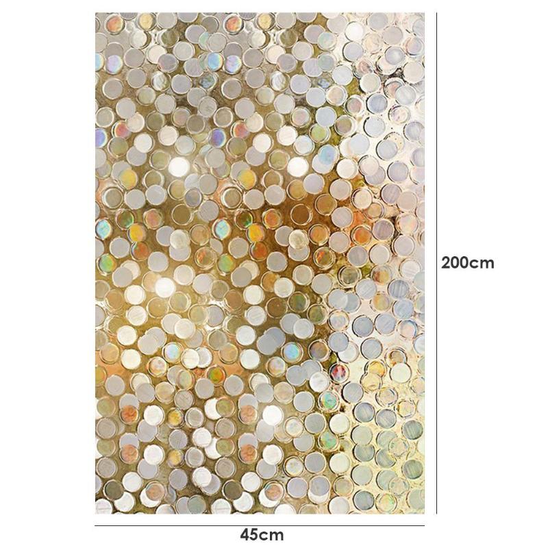 Window Frosted Opaque Glass Film Privacy Adhesive Wall Stickers Matte Three-dimensional Front Smooth Reverse Bathroom Home Decor: A