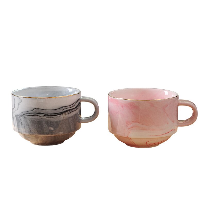 Nordic INS Golden Black Coffee Cup Ceramic Cup Dish Coffee Three-piece Office Tray Ceramic Cup