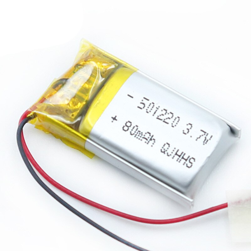 501220 battery 80mAh headset battery V8 smart watch Bluetooth headset battery with MSDS UN38.3