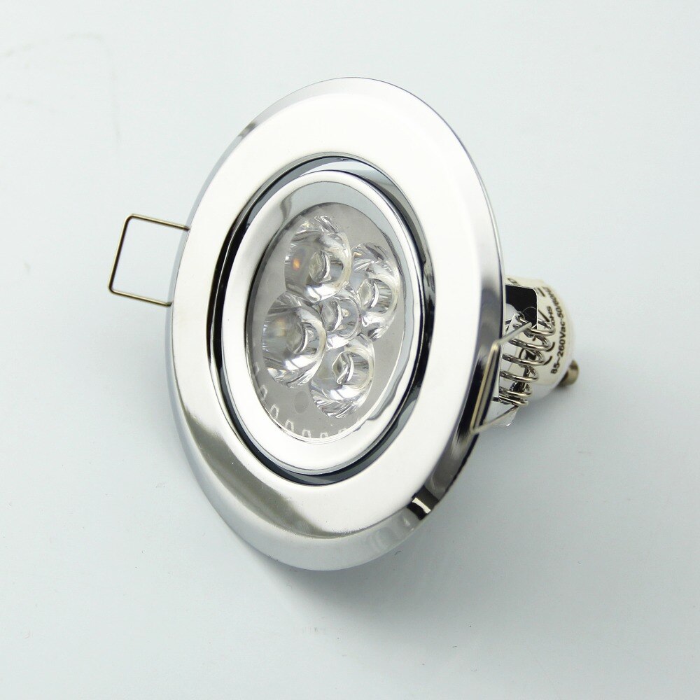1pc inbouw plafond led downlight retrofit frame spiegel chroom kleur verstelbaar  gu10/mr16 lamp fittingen