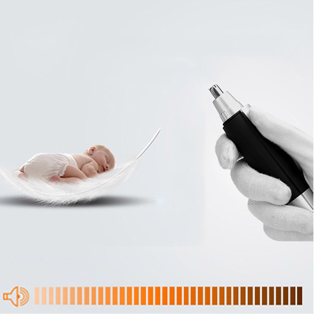 Tondeuse électrique noire pour nez et oreilles, pour hommes et femmes, coupe indolore, lames résistantes à l'eau, 1 pièce