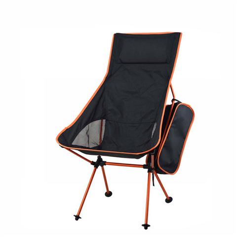 Ultralette sammenklappelig lejrstol strand letvægtsstol udendørs vandreture fiskeri sæde måne stol møbler: Guld