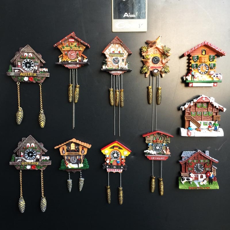 Oostenrijk Duitsland Zwitserland Koekoeksklok Koelkast Magneten Home Decor Muursticker Kamer Decoratie Souvenir Ornamenten