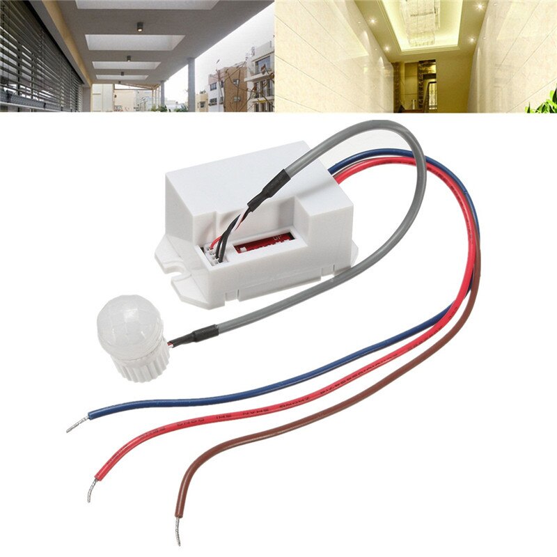360 Degree Recessed PIR Sensor Detector Light Switch Ceiling Occupancy Motion Light Switch 220-240V/AC 800W