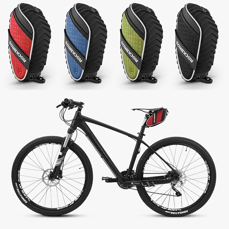 Himiway Bike Seat Bag Bicycle Saddle Bag 3D Shell Bike Pack Under Seat Wedge Saddle Bag Cycling Seat Pack For Mountain Road Bikes Black