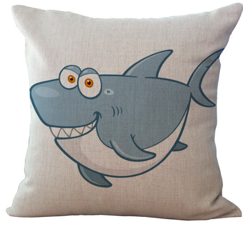 Karikatur Hirsch Biene Vogel Fische Hals Körper Kissenbezug Leinen Bett Kissen Abdeckung Couch Sitz Kissen Werfen Kissen Hause Dekoration: Purpurrot