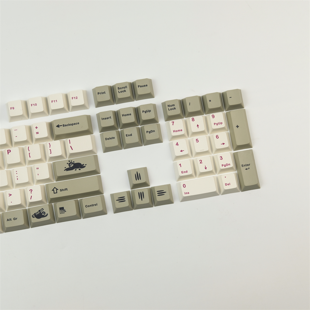 127 Keys Keycaps GMK Sloth PBT Keycaps Cherry Profile DYE-Sublimation For Mechanical Keyboard GK61 64 68 84 87 96 104 108
