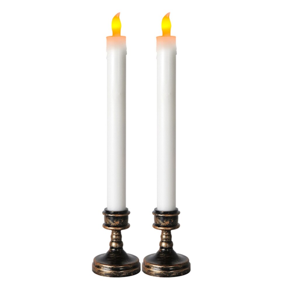 2pcs Electronic Candle Lamp LED Candle Light Church Flameless Candle Ornament