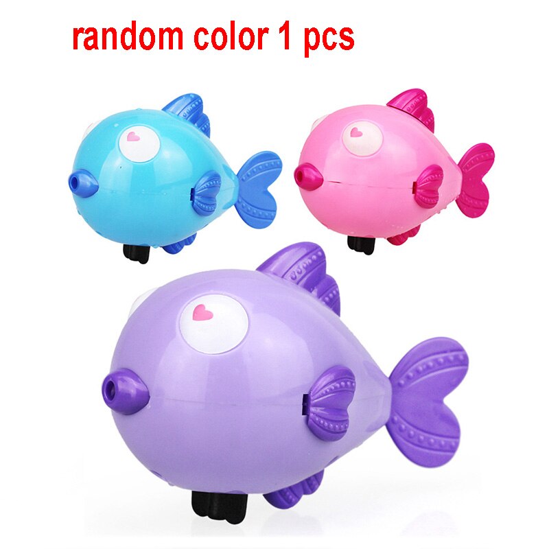 Baby Bath Toys Cartoon Animal Penguin Infant Kids Water Toy Cute Swim Turtle Frog Wind Up Chain Clockwork Toys: random fish