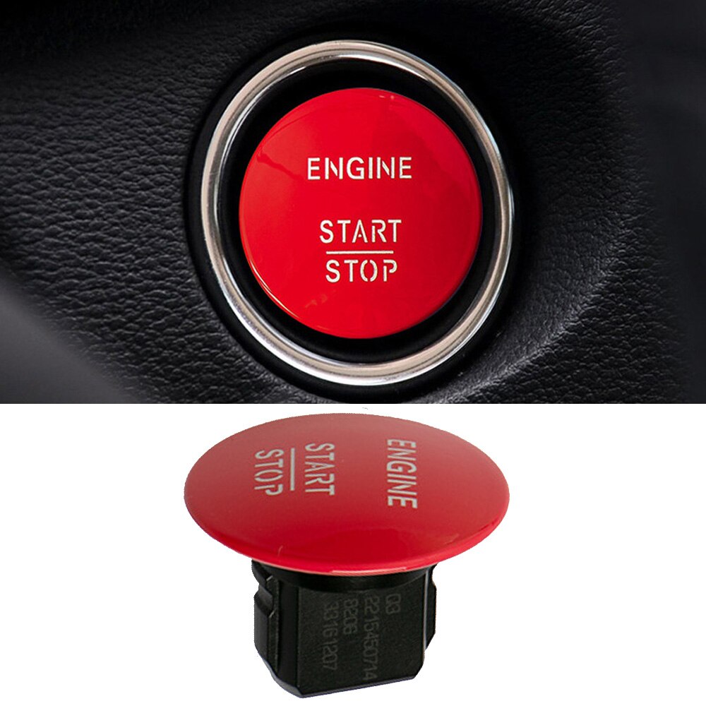 Keyless Engine Button Switch For Mercedes-Benz Red Interior Replacement