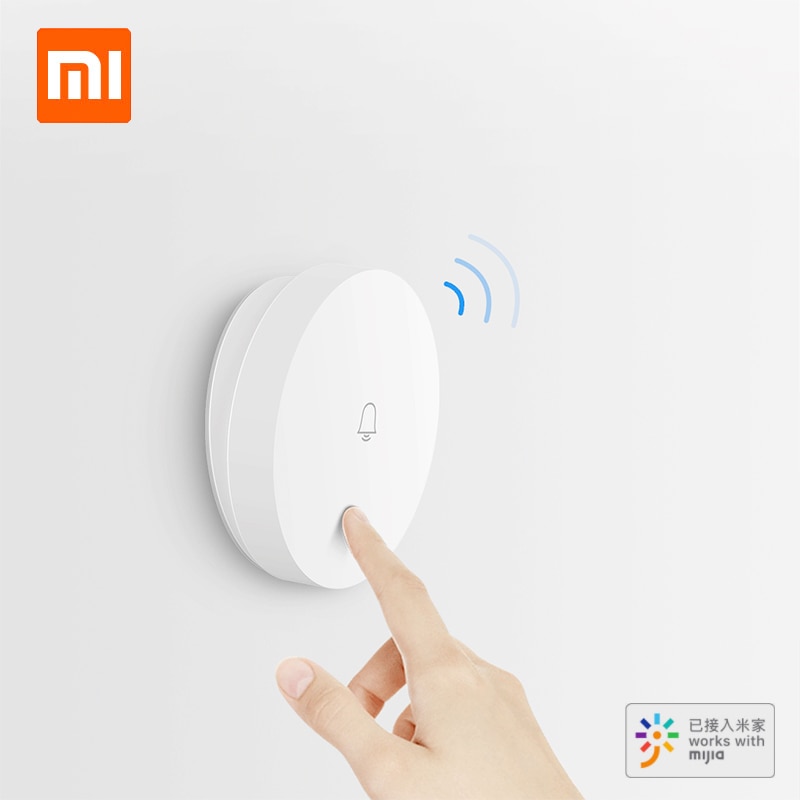 Xiaomi Mijia – sonnette sans fil Linptech, wi-fi, auto-générante, sans câblage, prise de mémoire, fonctionne avec l&#39;application Mijia, contrôle intelligent