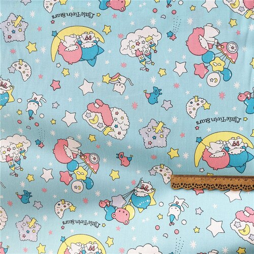 160X50Cm Moon Star Gedrukt Katoen Stof Door Halve Meter Diy Naaien Baby Beddengoed Patchwork Quilt Pop jurk Handgemaakte Craft: Cotton Fabric 1