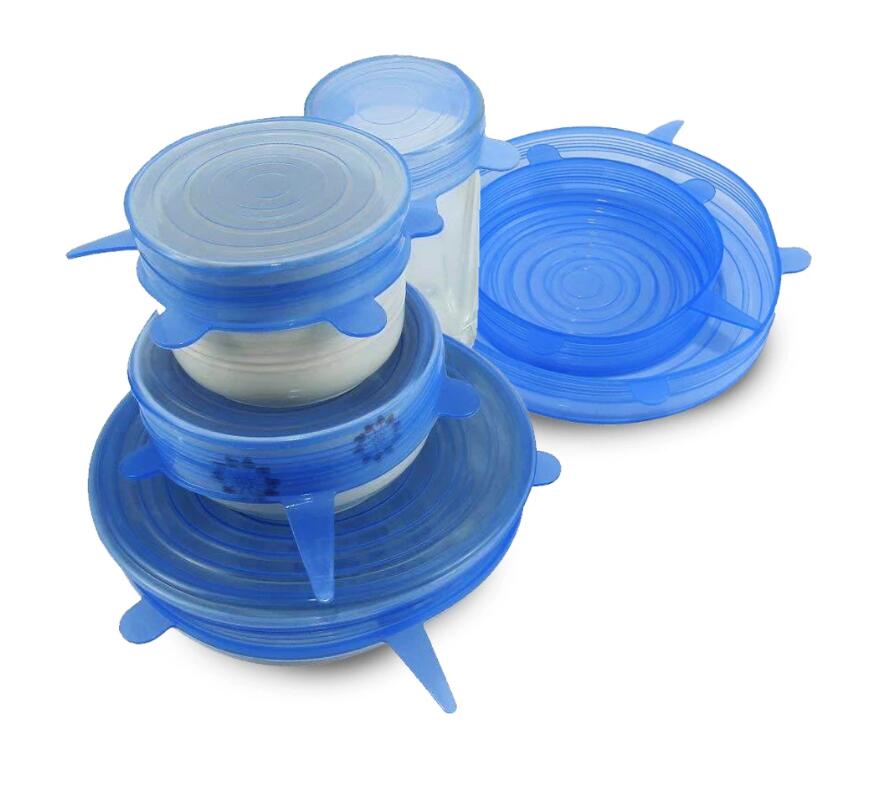 6 Pcs/Set Zero-Waste Reusable Food And Container Lids LC001