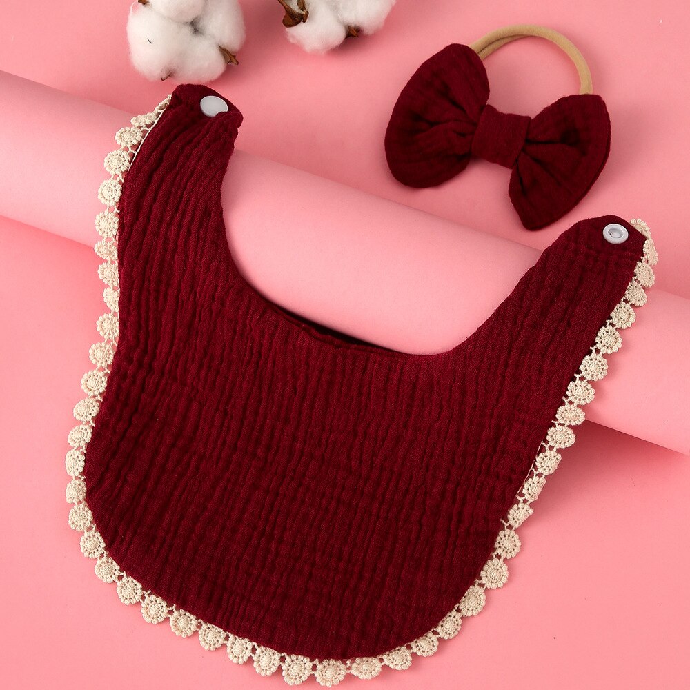 2 pezzi bavaglini per bambini triangolo doppio bavaglino in cotone nappa Saliva asciugamano fascia per bambini neonati ragazze grembiule bavaglini in cotone Bandana