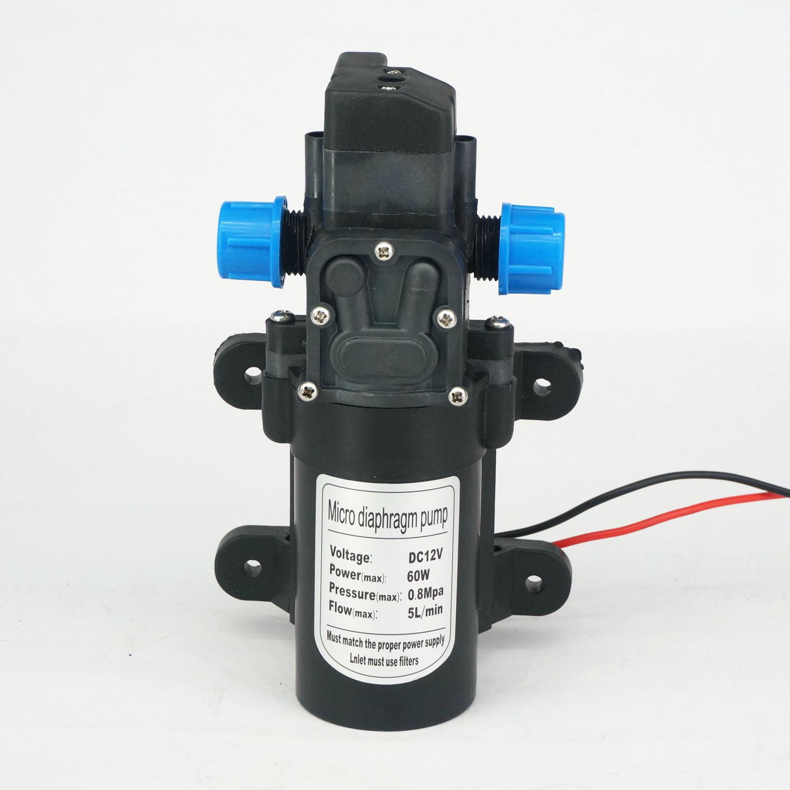DC 12V 60W Micro Diaphragm Water Pump Self-priming Booster Pump Automatic Switch 300L/H Y2