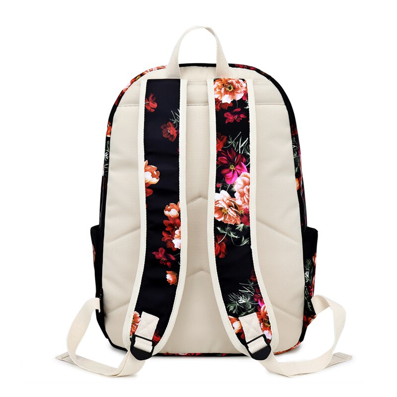 3 Stks/set China Stijl Vrouwelijke Reizen Rugzakken Bloemen Schooltassen Voor Meisjes Pen Potlood Bag Kids Bloem School Rugzak Sac mochila