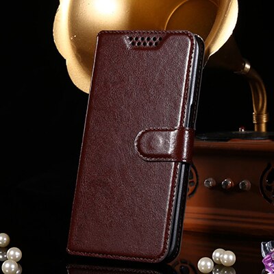 Voor A1 Alpha 21 6.52 &quot Wallet Case Flip Lederen Telefoon Beschermhoes Pu Siliconen Shell: 031K Brown