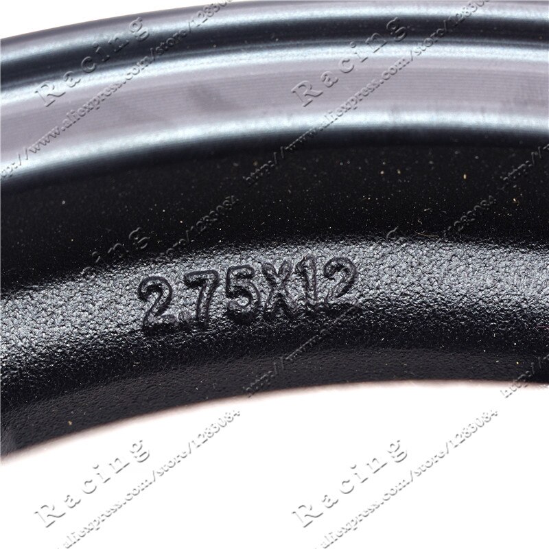 Piñón trasero de 2,75-12 pulgadas con dientes #428-34 y placa de disco de 200mm de diámetro, llanta de rueda de vacío para motocicleta Dirt Pit Bike