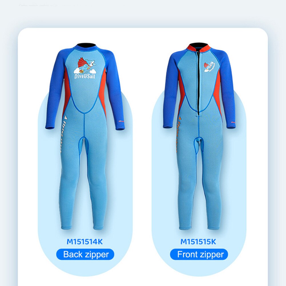 Jongen Warmte Wetsuit 2.5Mm Neopreen Scuba Anti-Uv 50 + Kras Resistan Voor Snorkelen Duiken Zwemmen Surfen