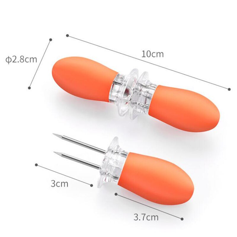 Rvs Corn Houders Maïskolf Houders Bbq Vorken Spiesjes Maïskolven Koken Partijen Camping Grijpende Tool
