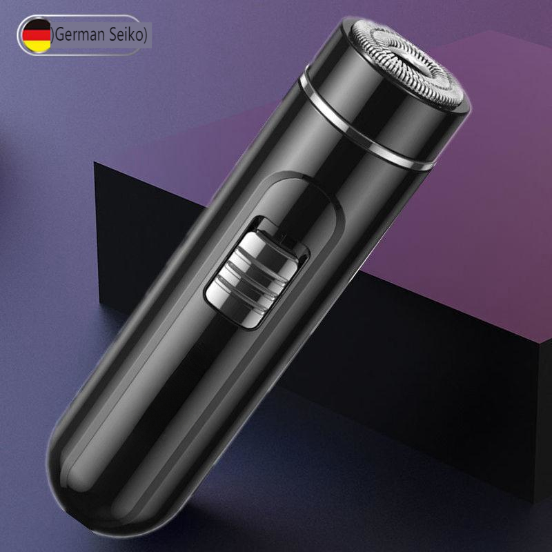 Compact en handig elektrisch scheerapparaat voor heren - USB oplaadbaar, nat en droog, eenvoudig gebruik met één knop - perfect voor thuis, auto en reizen!