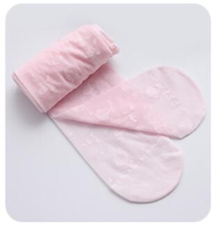 Bambini fiore collant estate ragazze sottili collant anti-zanzara seta traspirante collant per bambini calze da ballo: Colore rosa / Children 90-105cm